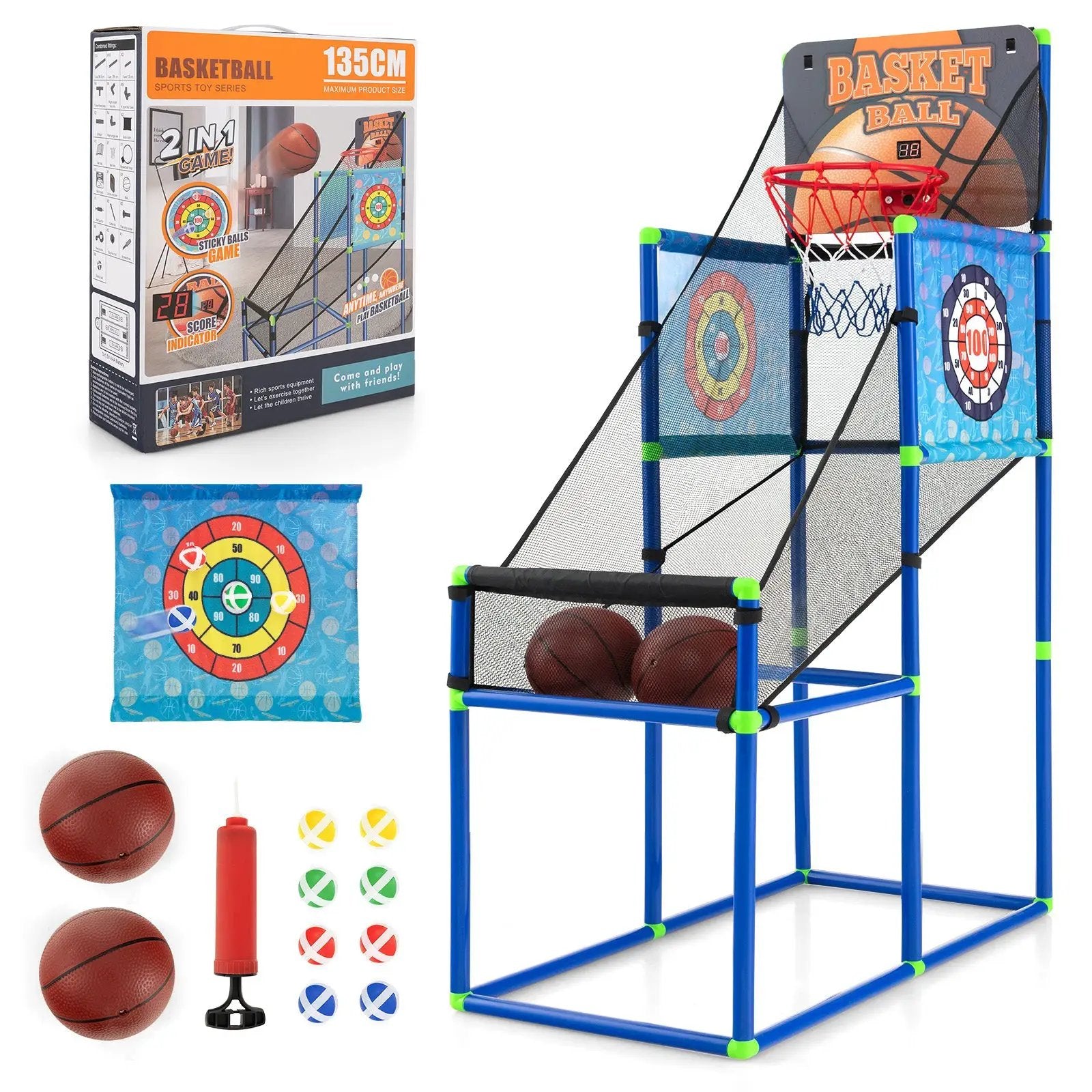 Kids Basketball Arcade Game with Electronic Scoreboard and Sound Effect by DirectDeals
