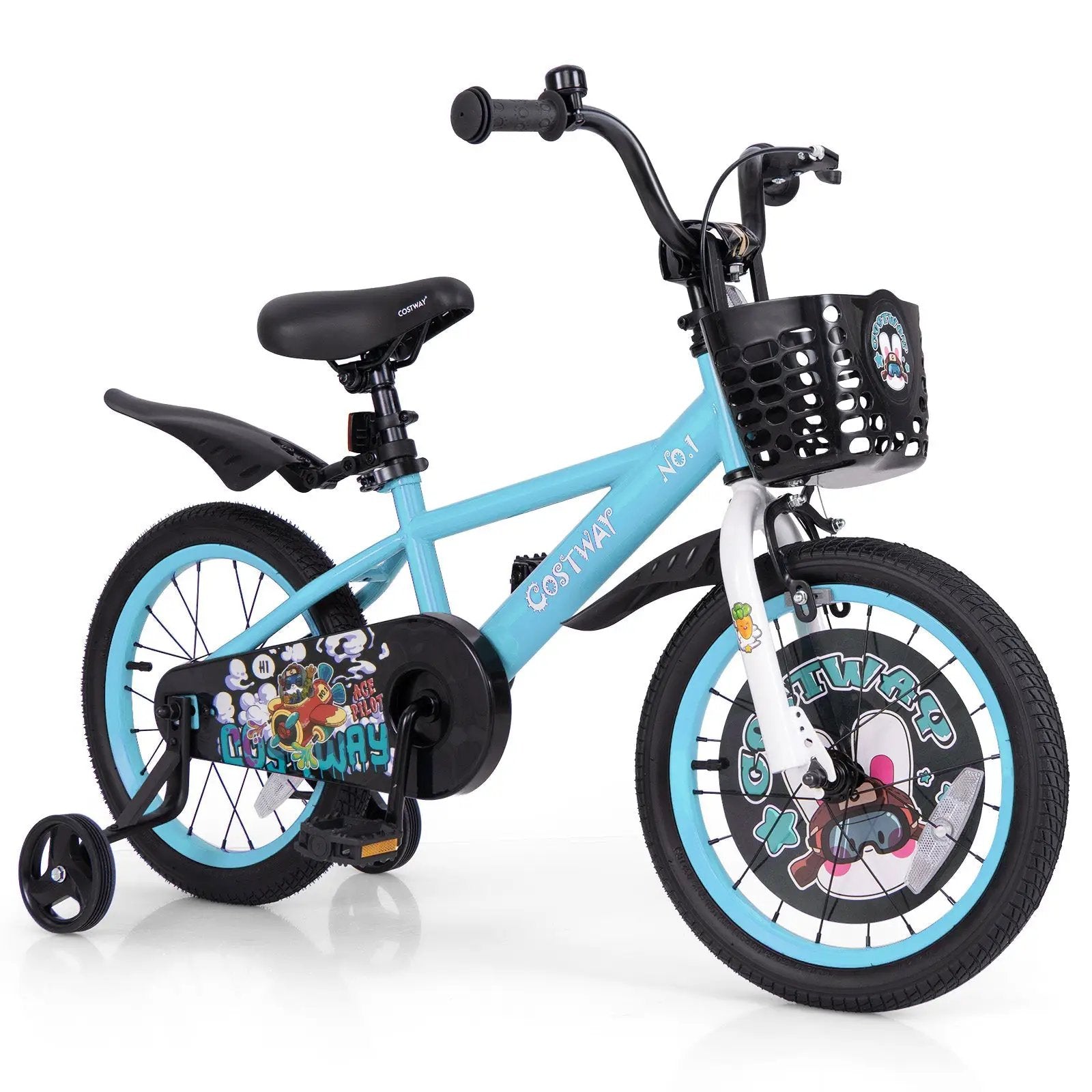 14 Inch Kids Bike with Adjustable Handlebar and Saddle for 3-5 Years Old-14 inches by DirectDeals