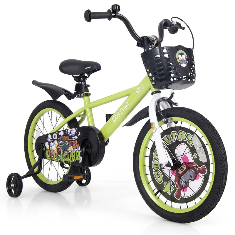 14 Inch Kids Bike Adjustable with Detachable Training Wheels for 3-5 Years Old-14 inches by DirectDeals