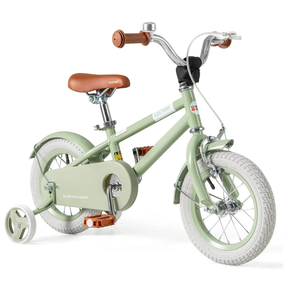 Kids Bike with Adjustable Handlebar and Saddle Green by DirectDeals