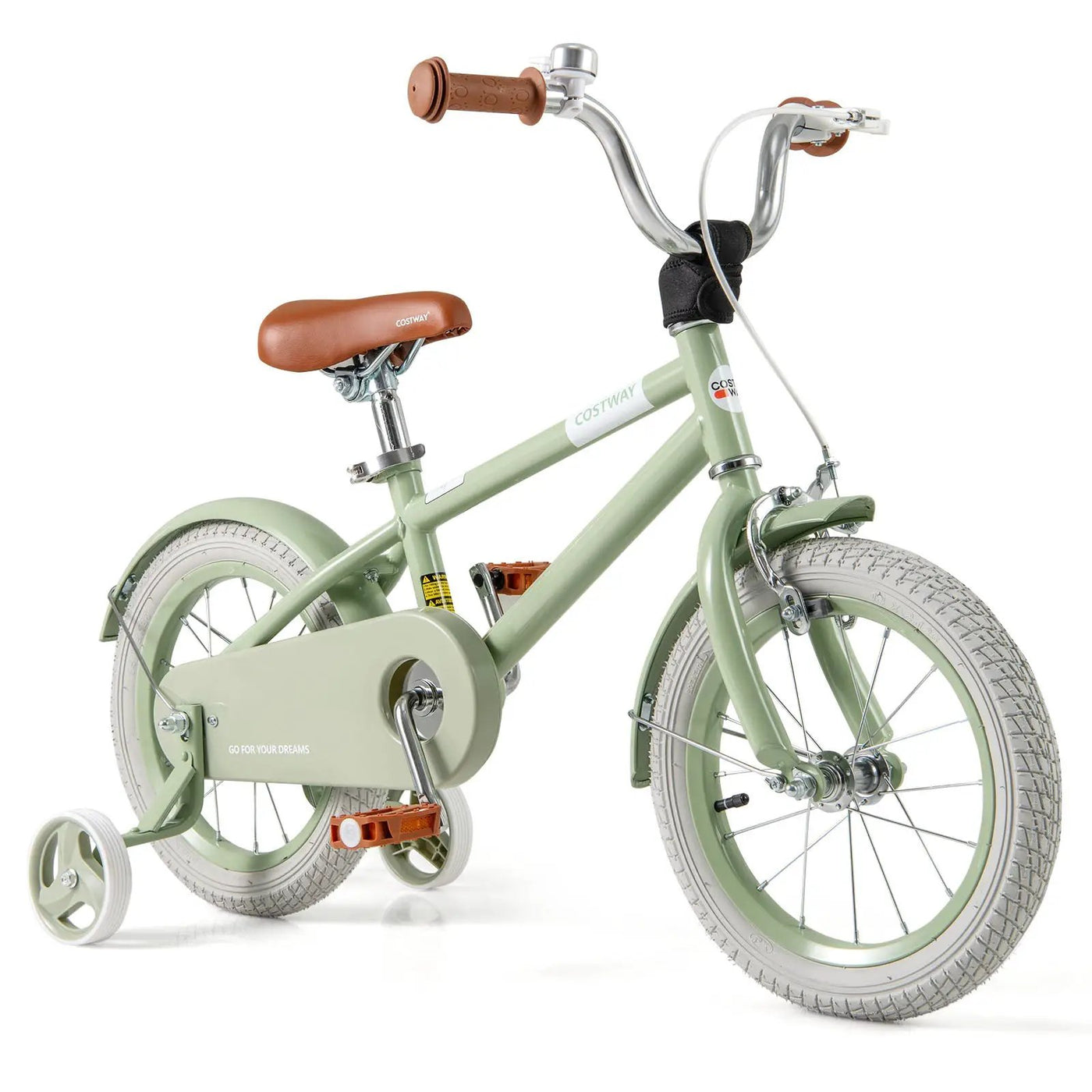 Kids Bike with Adjustable Handlebar and Saddle Green by DirectDeals