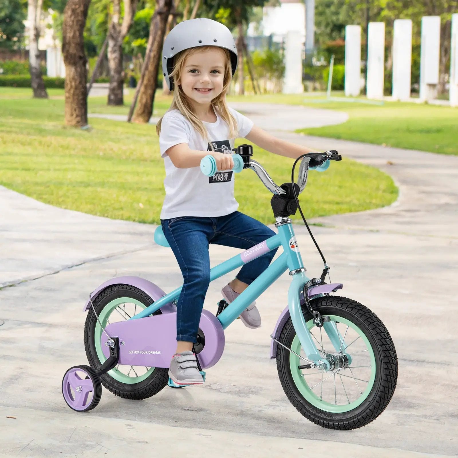 Kids Bike with Adjustable Handlebar and Saddle Purple by DirectDeals