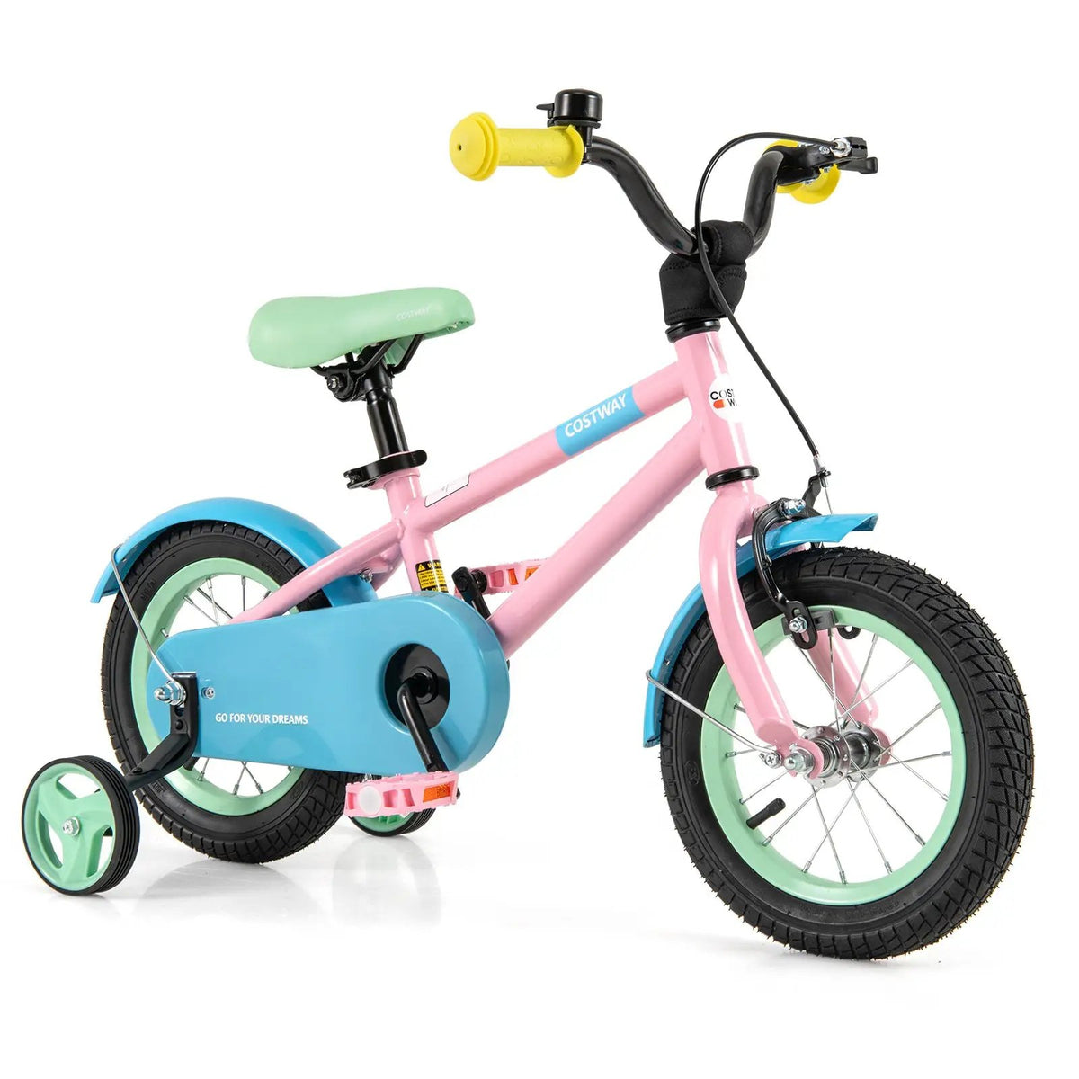 Kids Bike with Adjustable Handlebar and Saddle Pink by DirectDeals