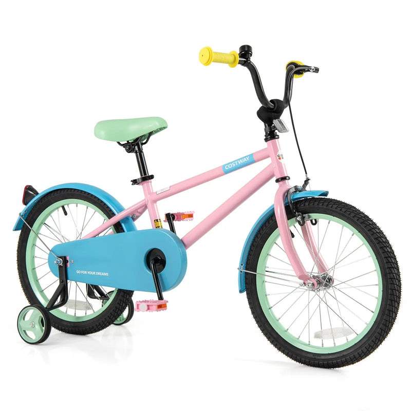 Kids Bike with Adjustable Handlebar and Saddle Pink by DirectDeals
