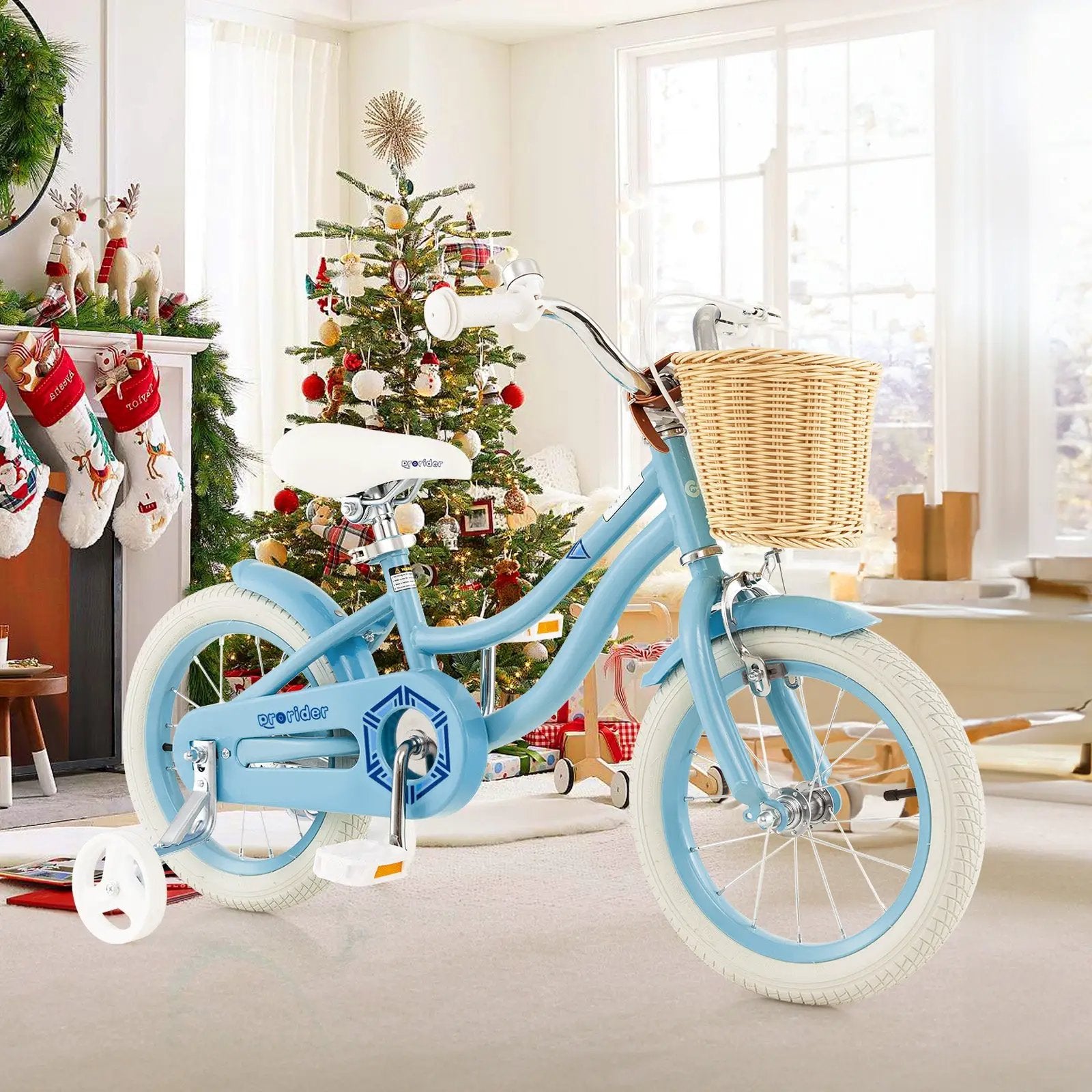 14-Inch Kids Bike with Training Wheels and Adjustable Handlebar Seat by DirectDeals