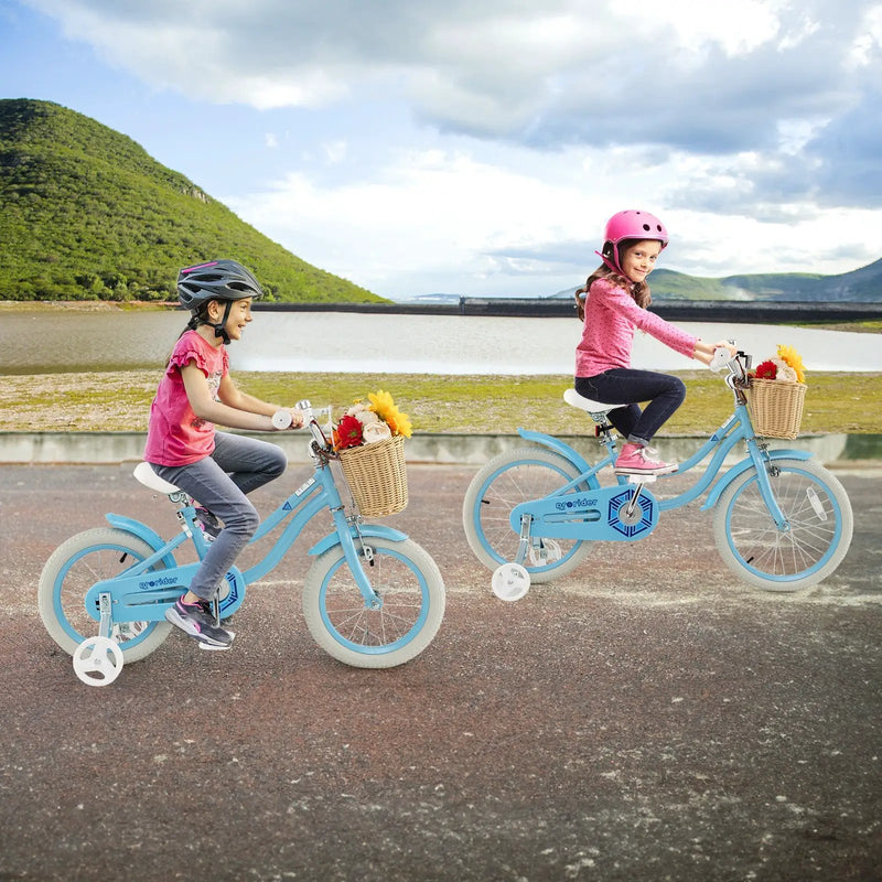 14-Inch Kids Bike with Training Wheels and Adjustable Handlebar Seat by DirectDeals