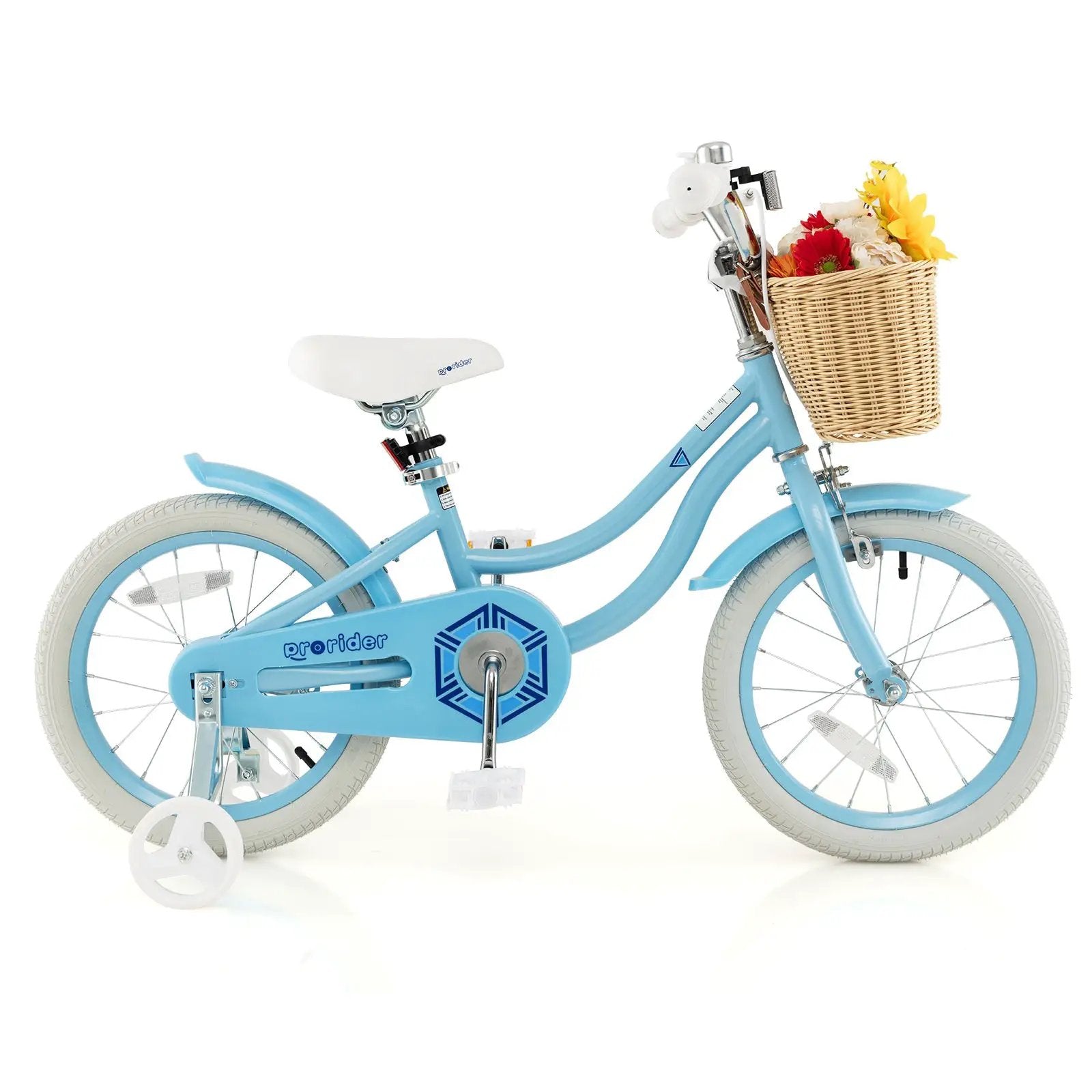 16-Inch Kids Bike with Training Wheels and Adjustable Handlebar Seat by DirectDeals