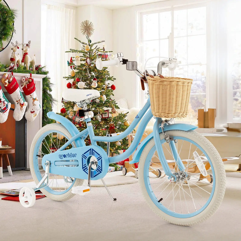 18-Inch Kids Bike with Training Wheels and Adjustable Handlebar Seat by DirectDeals