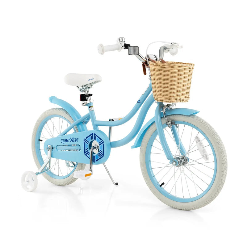 18-Inch Kids Bike with Training Wheels and Adjustable Handlebar Seat by DirectDeals