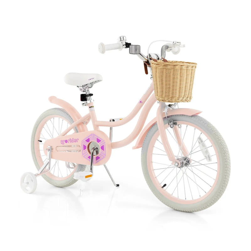 18-Inch Kids Bike with Training Wheels and Adjustable Handlebar Seat by DirectDeals
