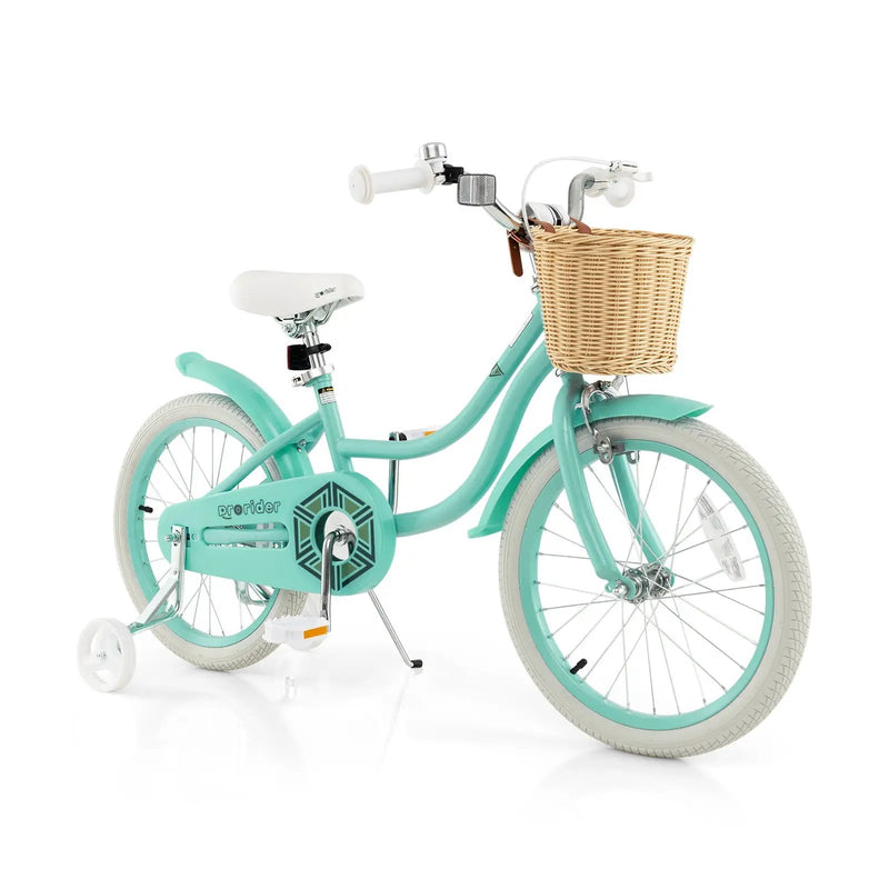 18-Inch Kids Bike with Training Wheels and Adjustable Handlebar Seat by DirectDeals