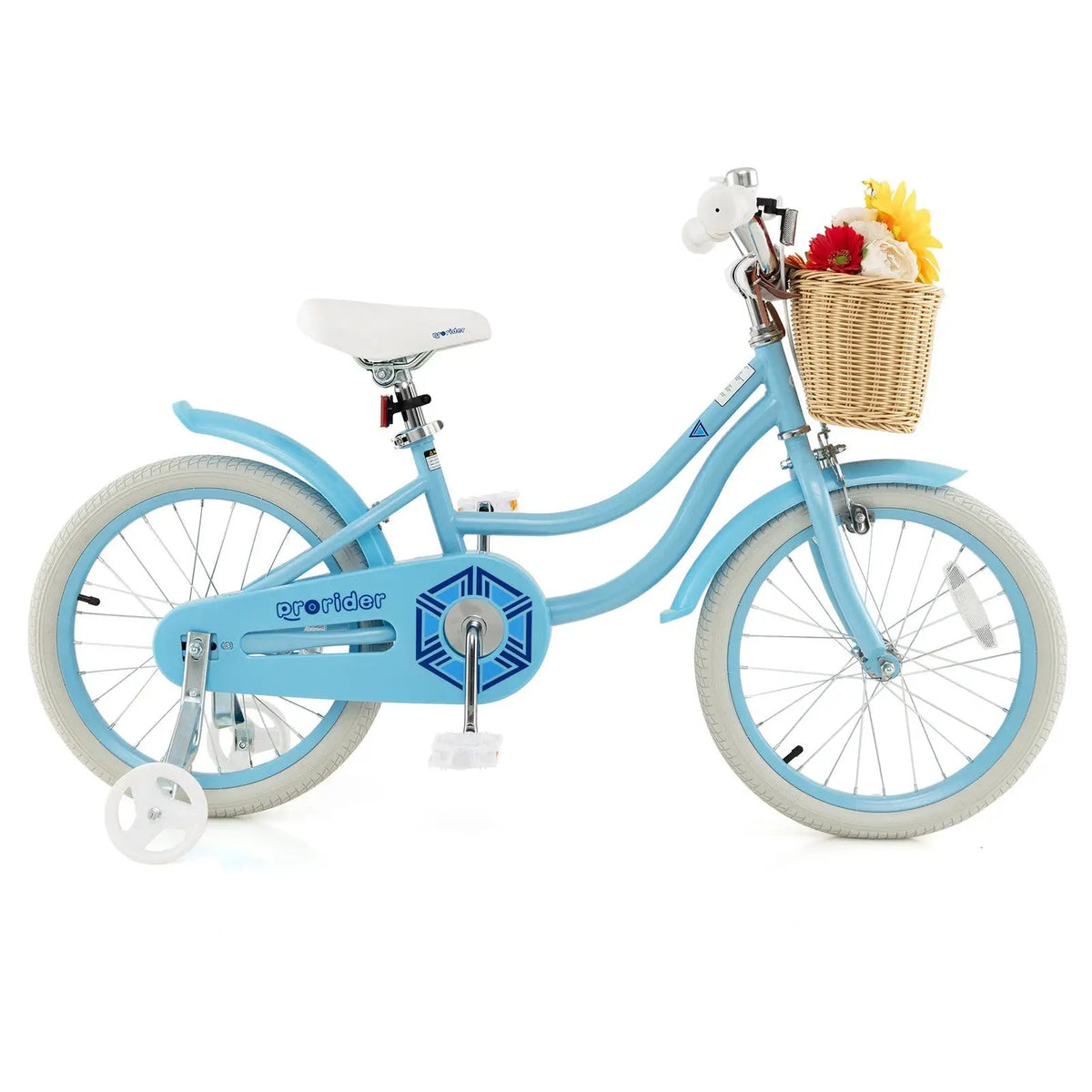 18-Inch Kids Bike with Training Wheels and Adjustable Handlebar Seat by DirectDeals
