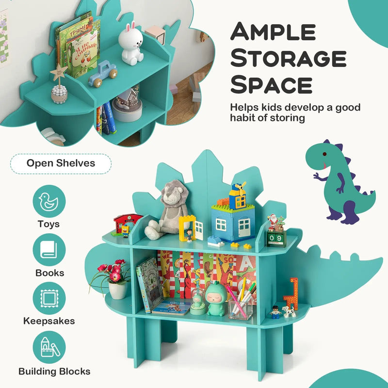 Kids Bookcase Toy Storage Organizer with Open Storage Shelves by DirectDeals