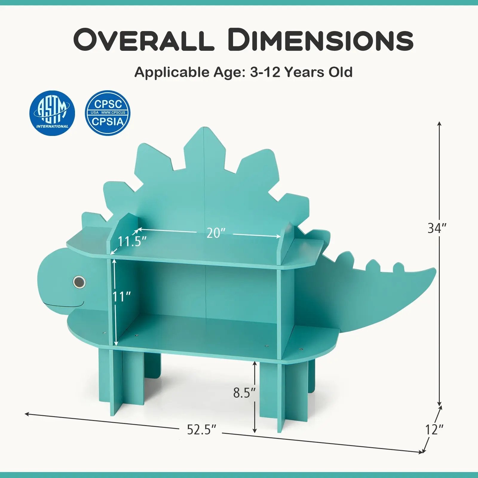 Kids Bookcase Toy Storage Organizer with Open Storage Shelves by DirectDeals