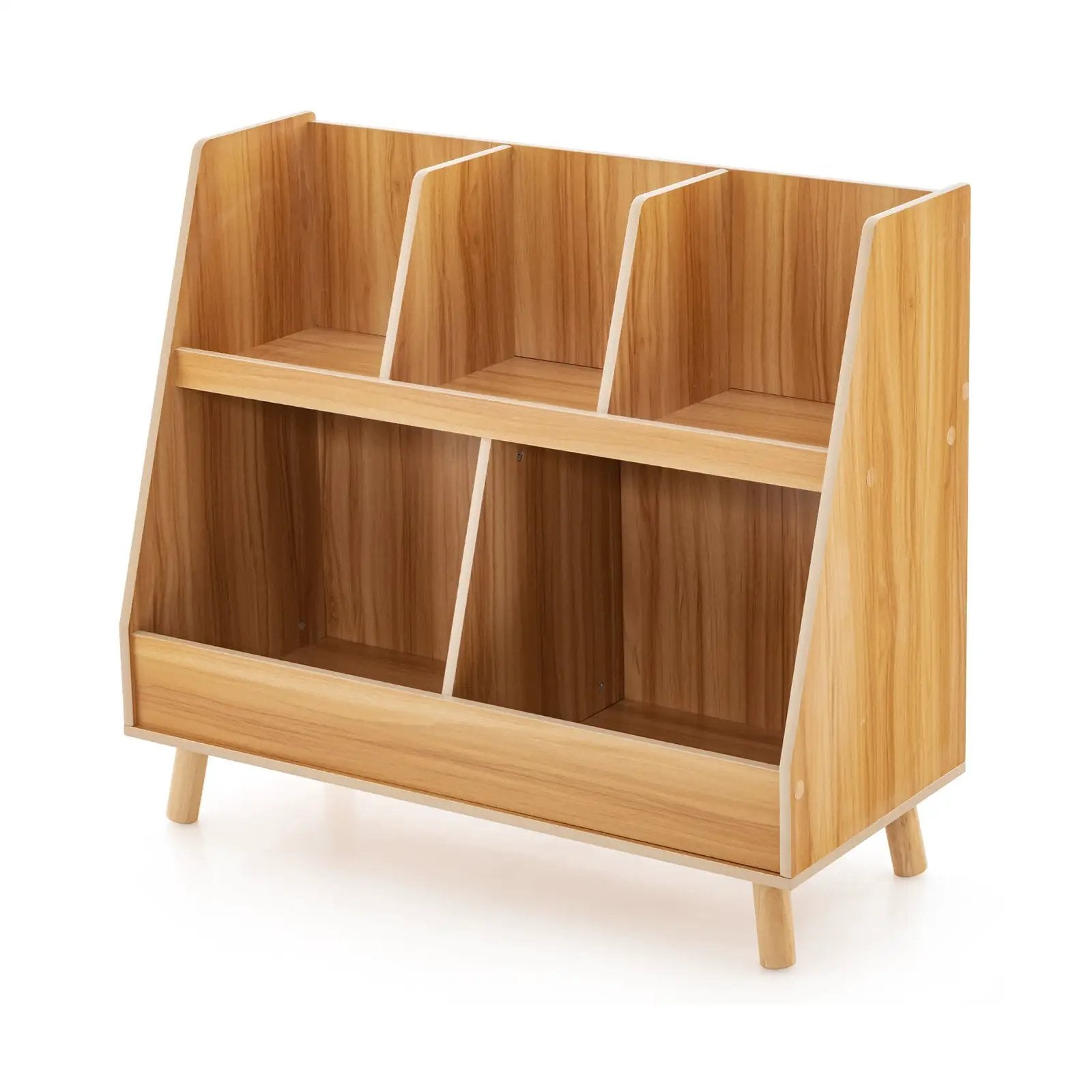 5-Cube Kids Bookshelf and Toy Organizer with Anti-Tipping Kits by DirectDeals