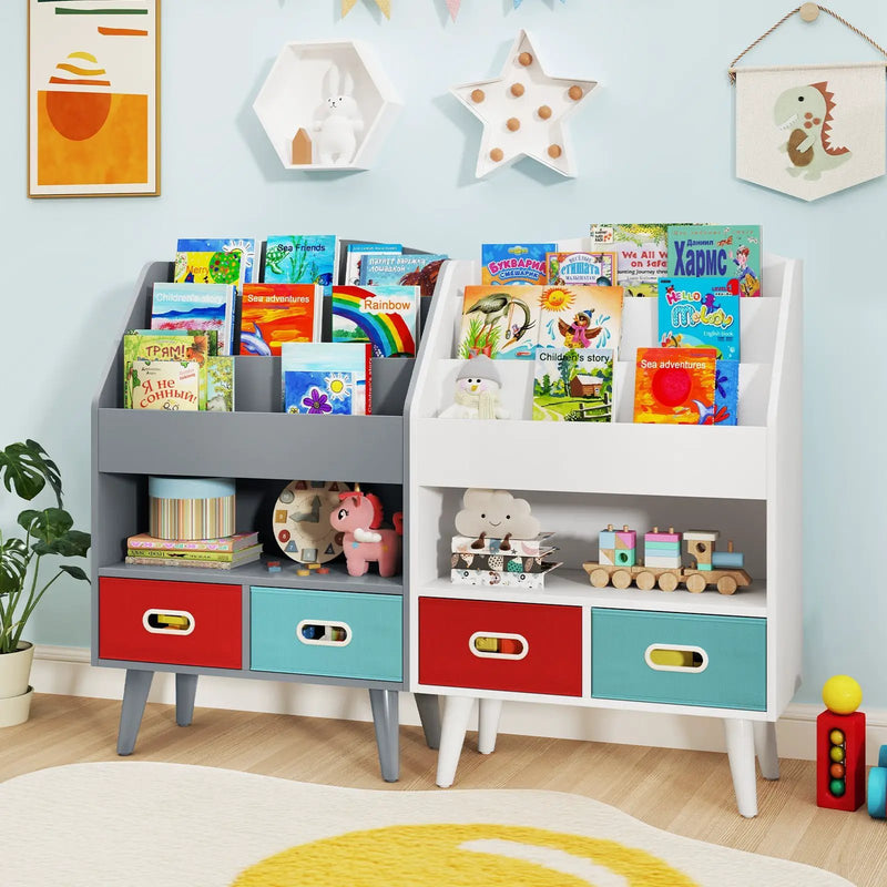 Kids Bookshelf with Open Compartment for Toddlers 3+ Years Old by DirectDeals