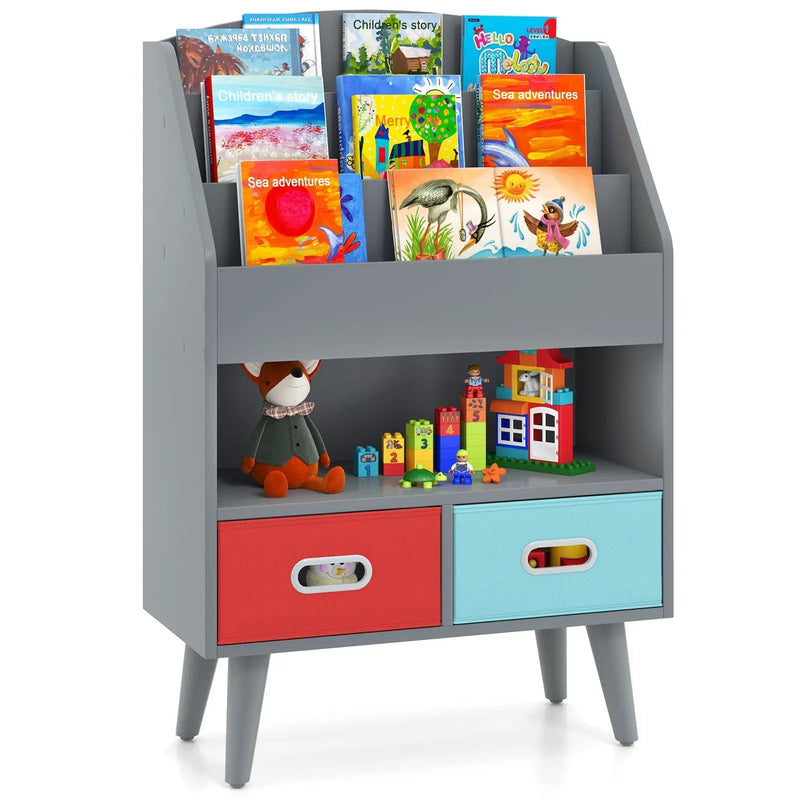 Kids Bookshelf with Open Compartment for Toddlers 3+ Years Old by DirectDeals
