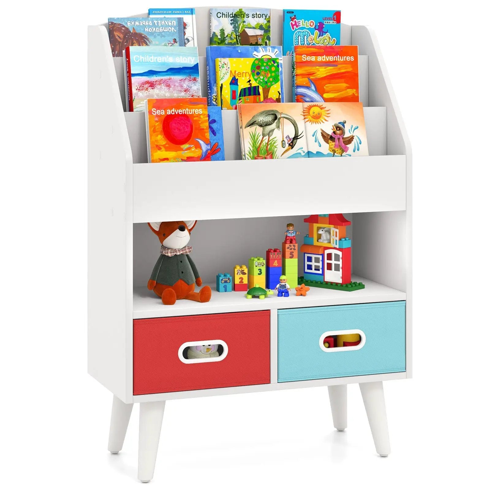 Kids Bookshelf with Open Compartment for Toddlers 3+ Years Old by DirectDeals