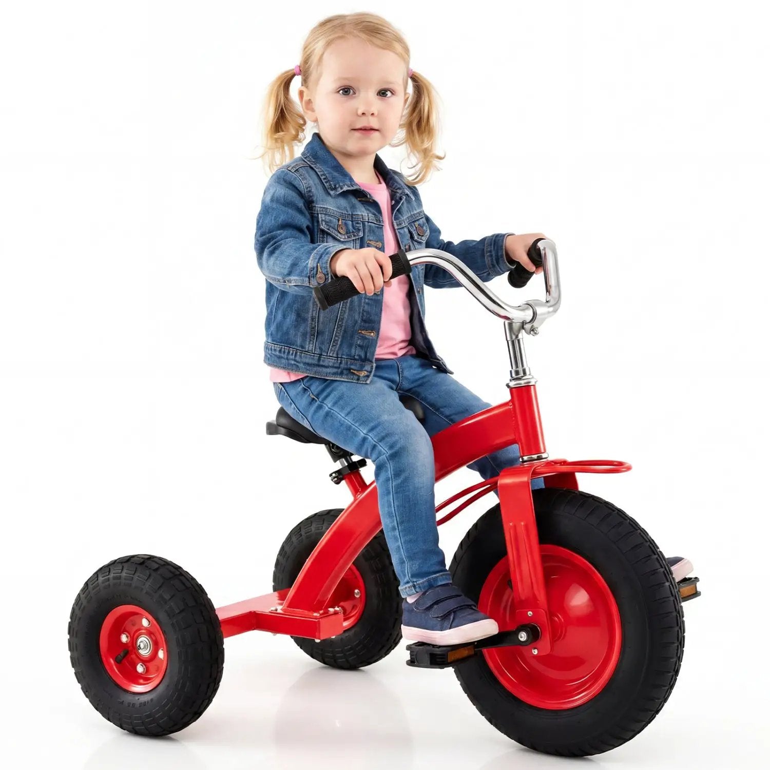 Kids Carbon Steel Bike with 15-Inch Inflatable Tires by DirectDeals