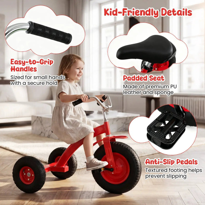 Kids Carbon Steel Bike with 15-Inch Inflatable Tires by DirectDeals