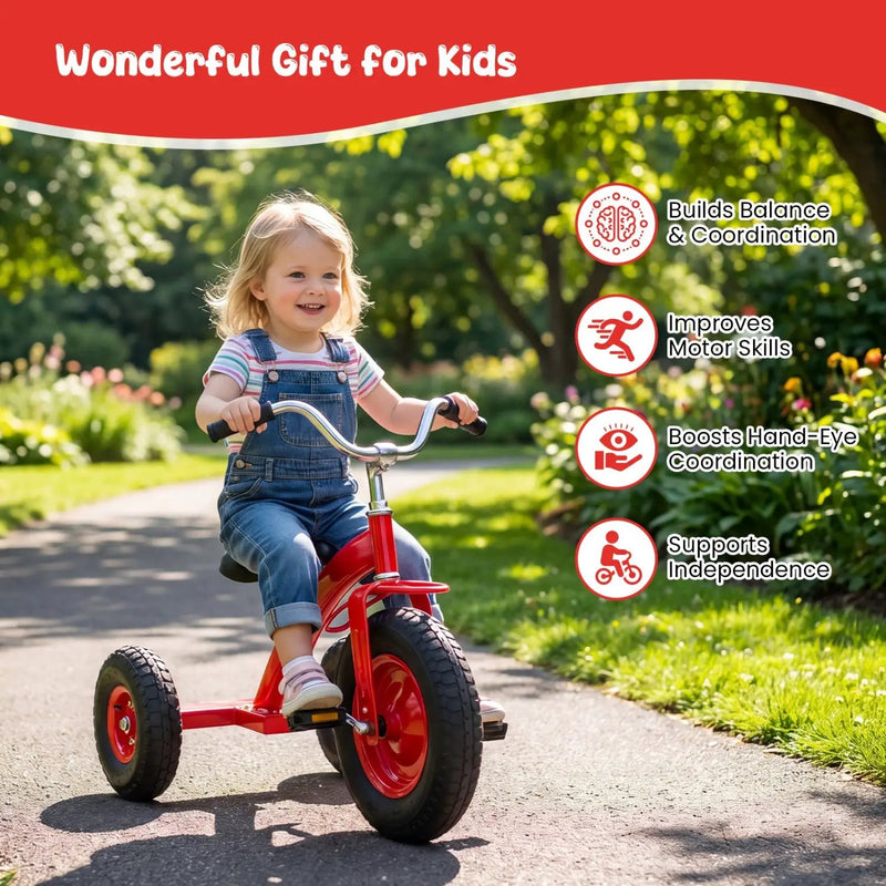 Kids Carbon Steel Bike with 15-Inch Inflatable Tires by DirectDeals
