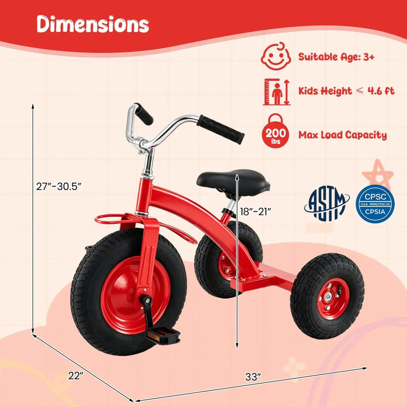 Kids Carbon Steel Bike with 15-Inch Inflatable Tires by DirectDeals
