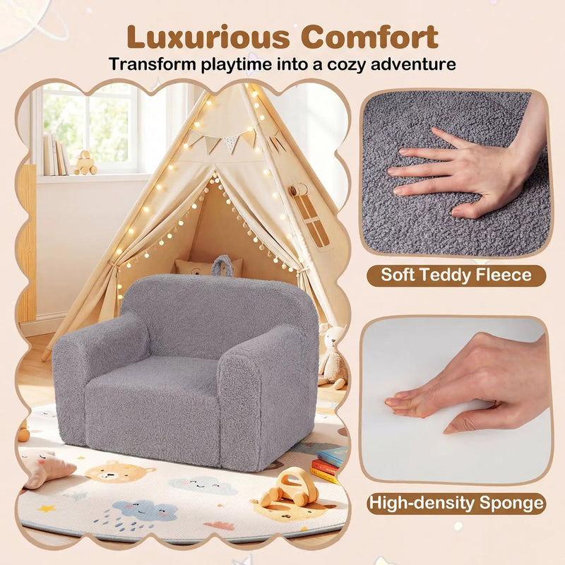 Kids Couch Portable Toddler Sofa with Anti-slip Base by DirectDeals