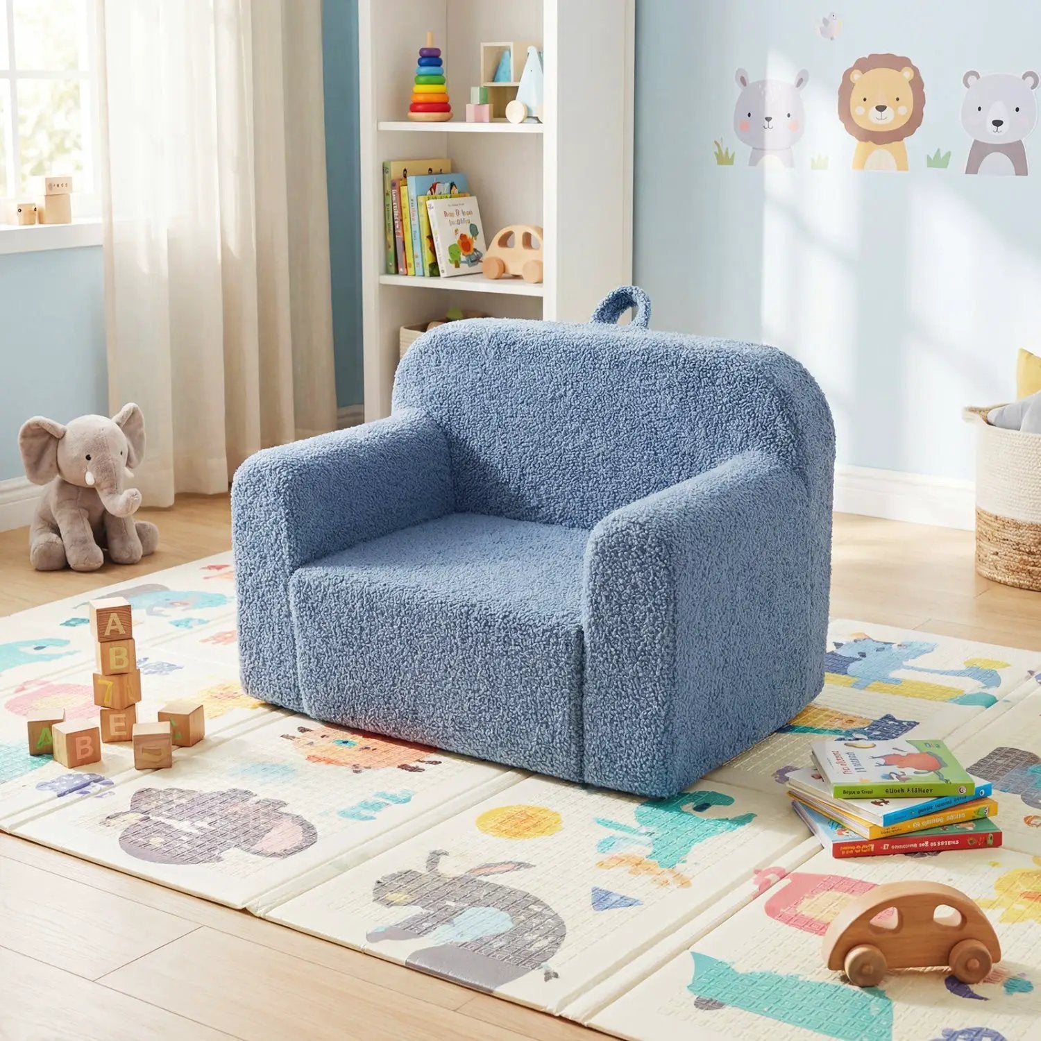 Kids Couch Portable Toddler Sofa with Anti-slip Base by DirectDeals
