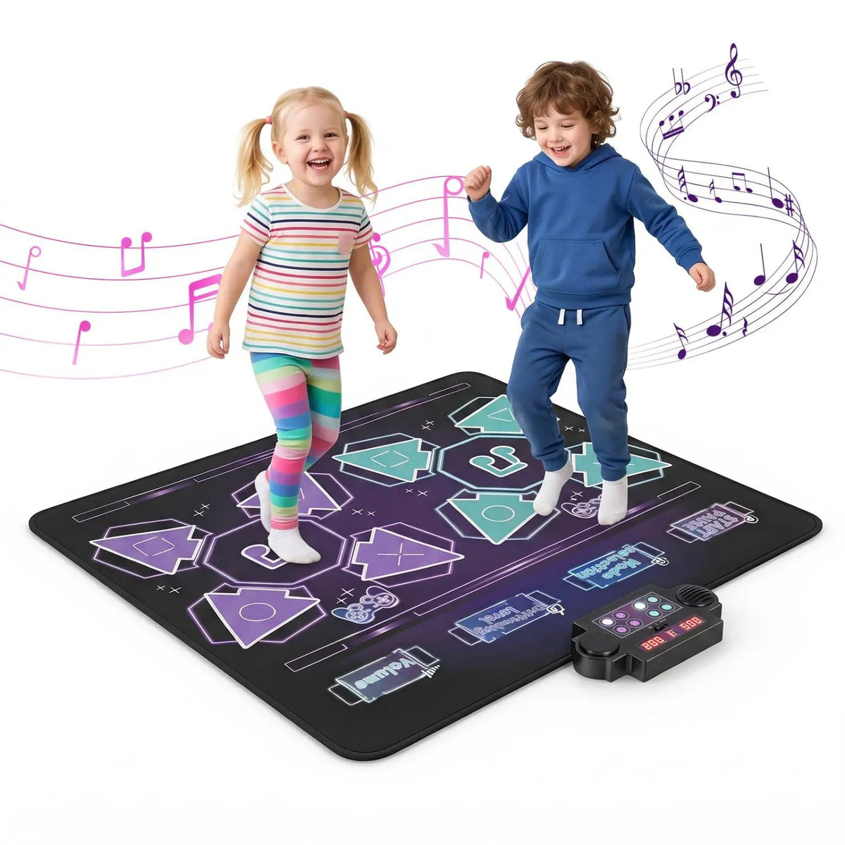 Electronic Kids Dance Mat with 8 Songs & LED Lights by DirectDeals