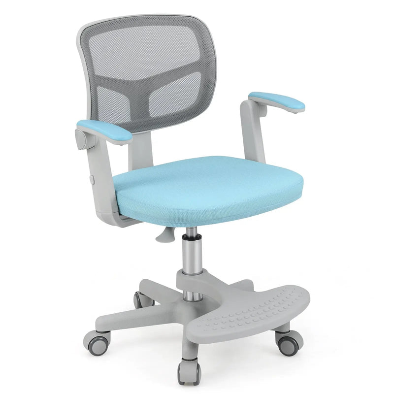 Kids Desk Chair Children Study Chair with Adjustable Height Armrest and Footrest by DirectDeals
