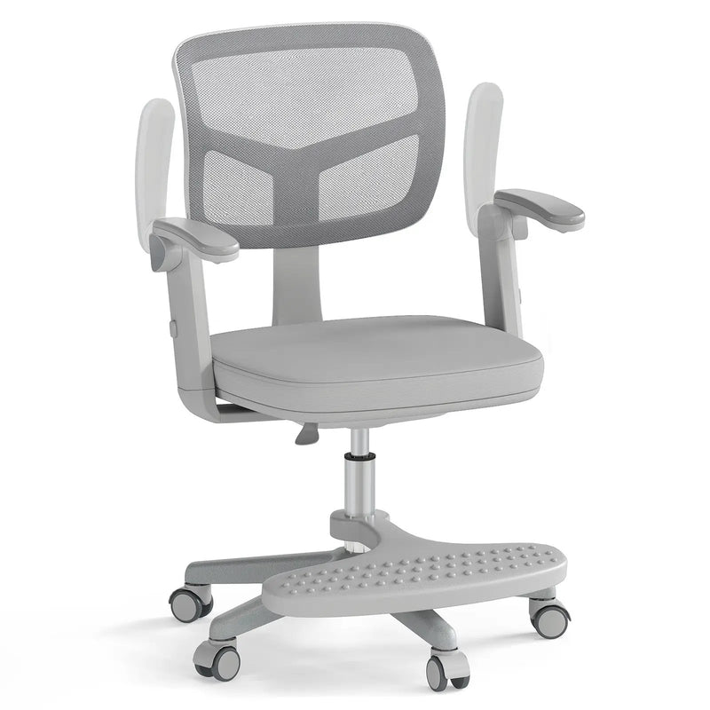 Kids Desk Chair Children Study Chair with Adjustable Height Armrest and Footrest by DirectDeals