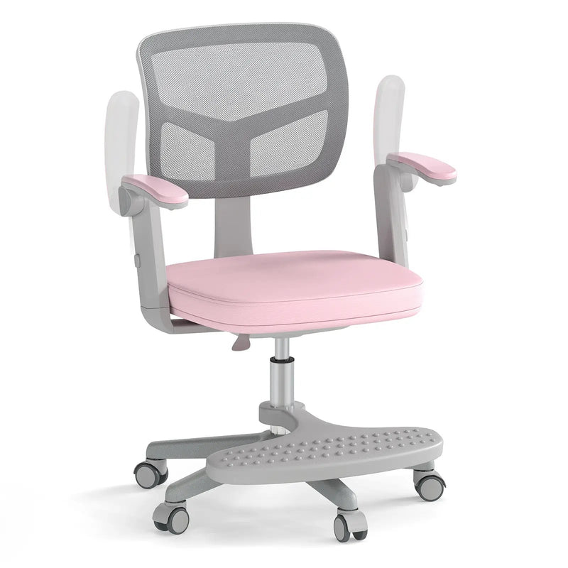 Kids Desk Chair Children Study Chair with Adjustable Height Armrest and Footrest by DirectDeals
