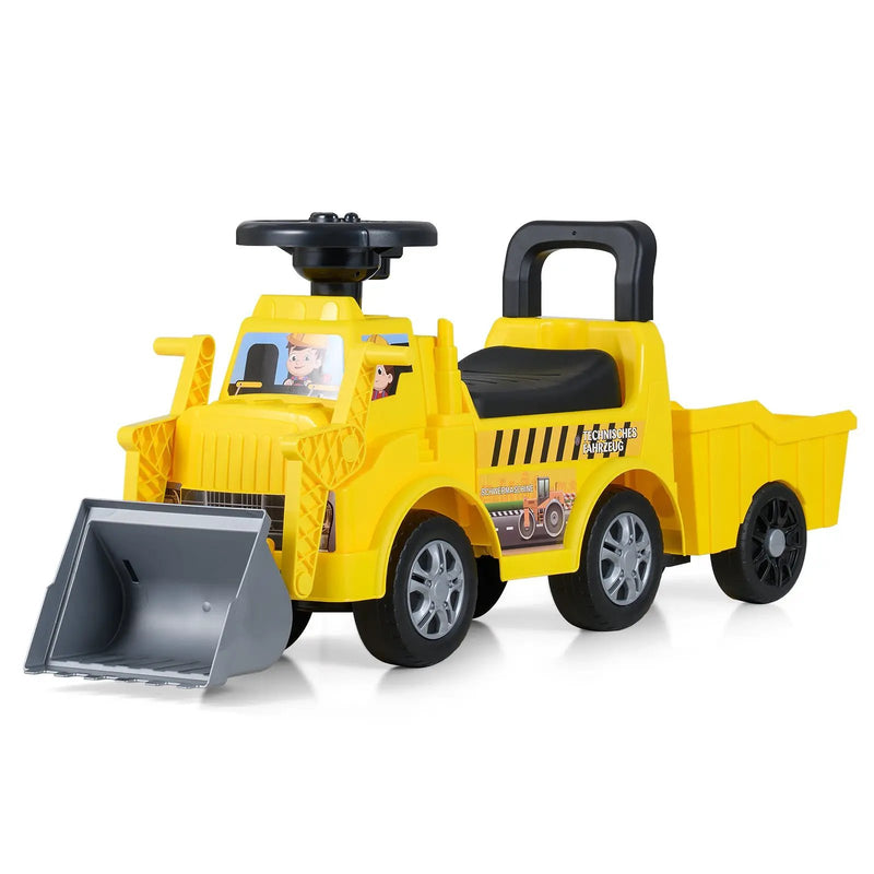 Kids Digger Ride on Truck with Shovel and Under-Seat Compartment by DirectDeals