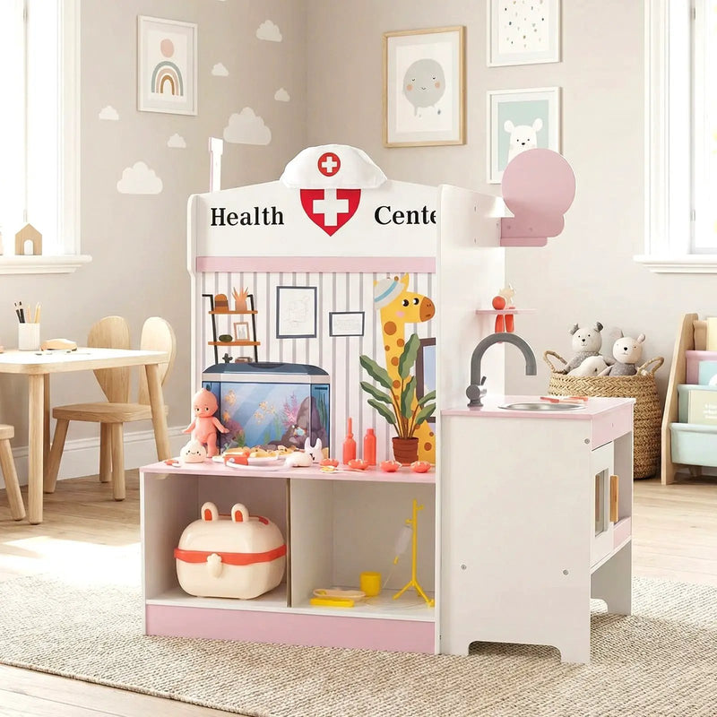 Kids Doctor Play Set with Adjustable Height Bar by DirectDeals