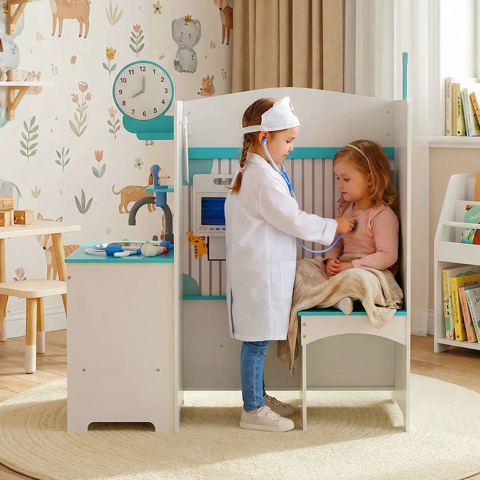 Kids Doctor Play Set with Adjustable Height Bar by DirectDeals