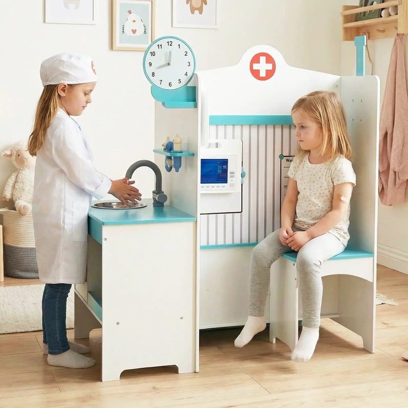 Kids Doctor Play Set with Adjustable Height Bar by DirectDeals