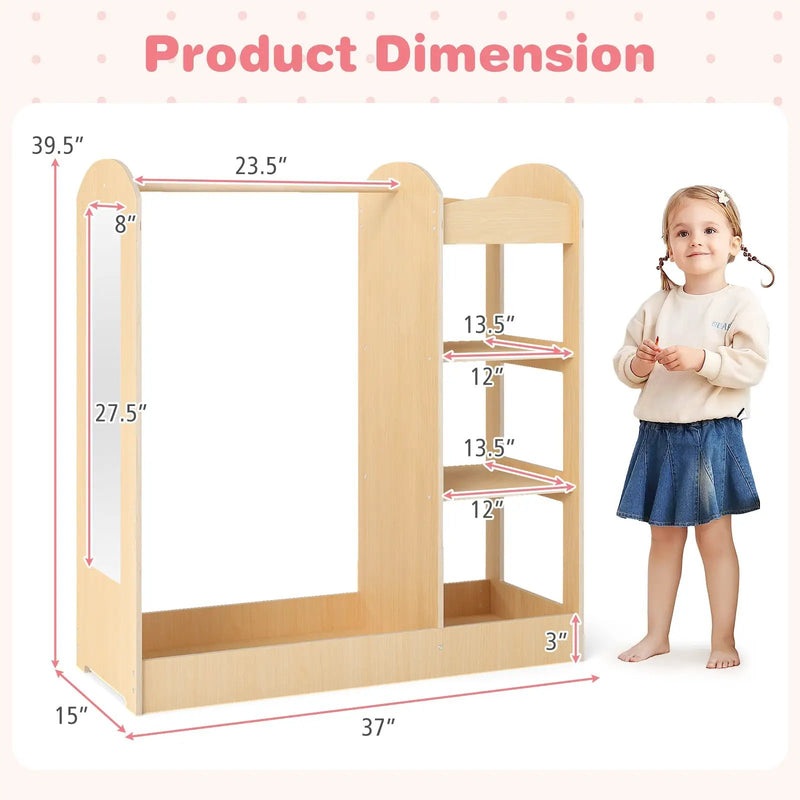 Kids Dress Up Storage with Mirror by DirectDeals