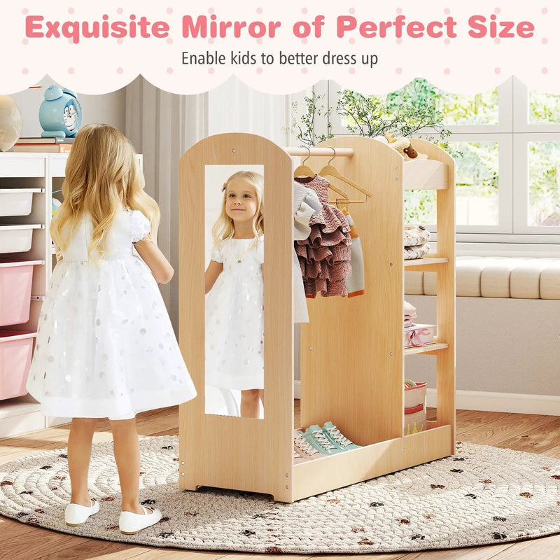 Kids Dress Up Storage with Mirror by DirectDeals