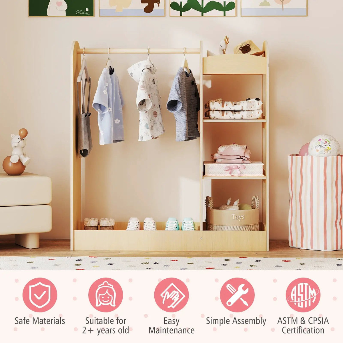Kids Dress Up Storage with Mirror by DirectDeals