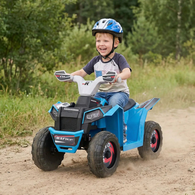 6V Kids Electric ATV Quad Car with Detachable Trailer by DirectDeals