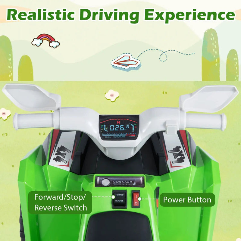 6V Kids Electric ATV Quad Car with Detachable Trailer by DirectDeals