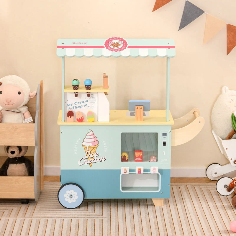 Kids Ice Cream Truck Pretend Play Set for Toddlers with Vending Machine by DirectDeals