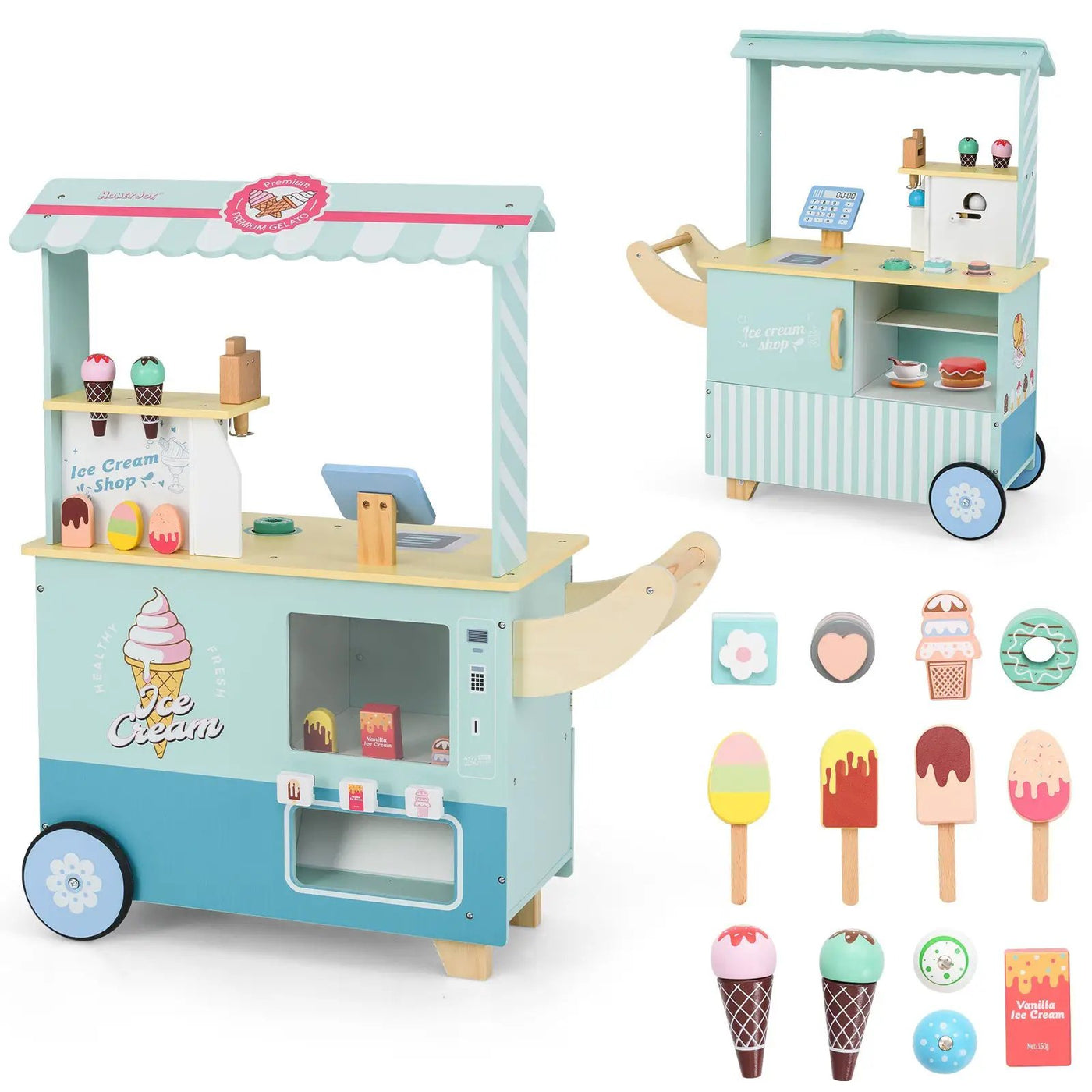 Kids Ice Cream Truck Pretend Play Set for Toddlers with Vending Machine by DirectDeals