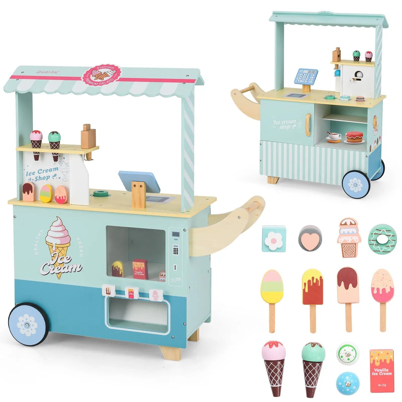 Kids Ice Cream Truck Pretend Play Set for Toddlers with Vending Machine by DirectDeals