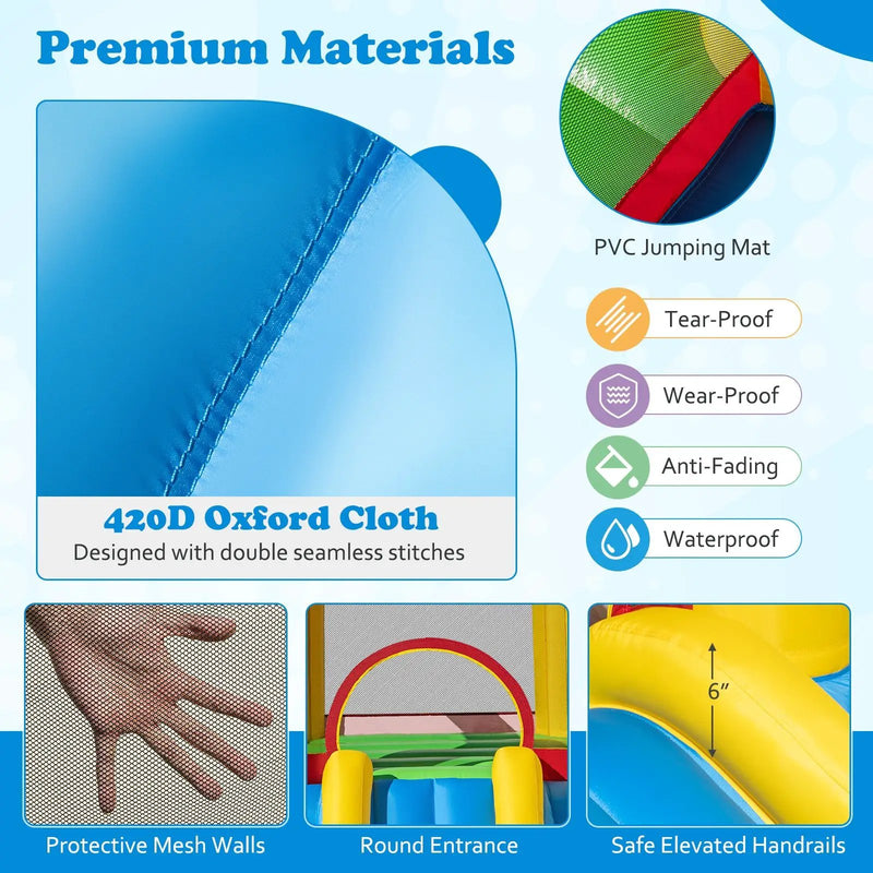 Kids Inflatable Jumping Bounce House without Blower by DirectDeals