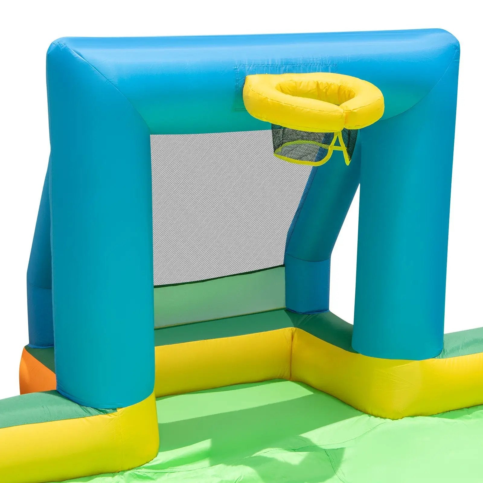 Kids Inflatable Water Slide with 2 Long Slides and 2 Soccer Gates Without Blower by DirectDeals