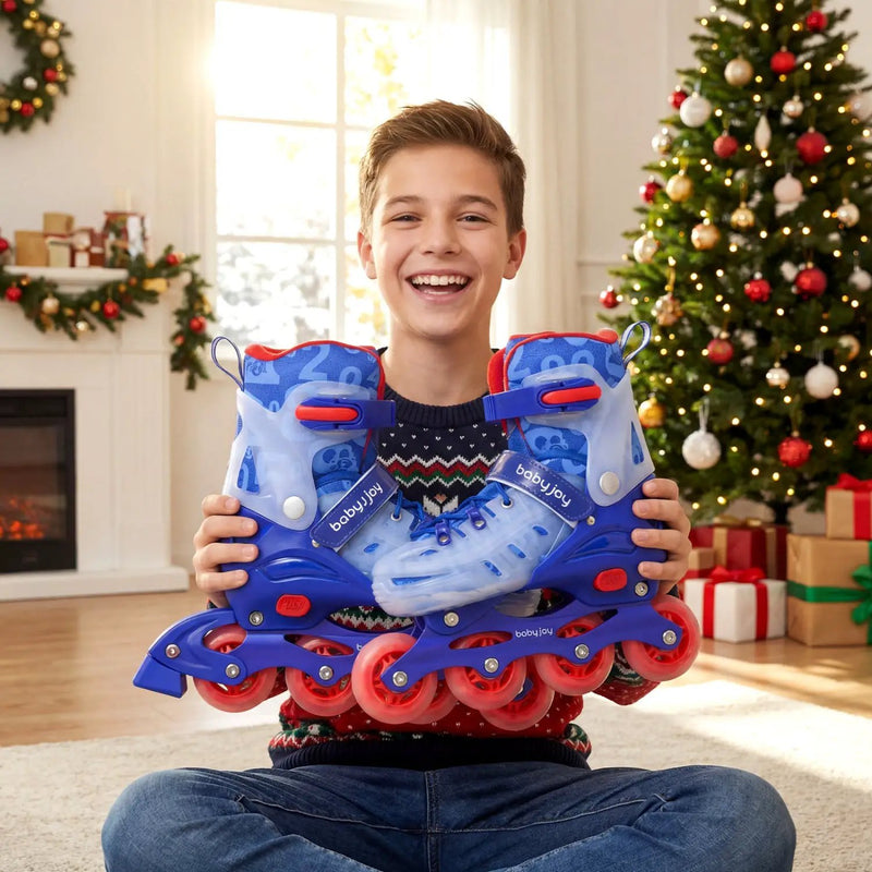 Kids Inline Skates with Light Up Wheels for Beginners Ages 9-14 by DirectDeals