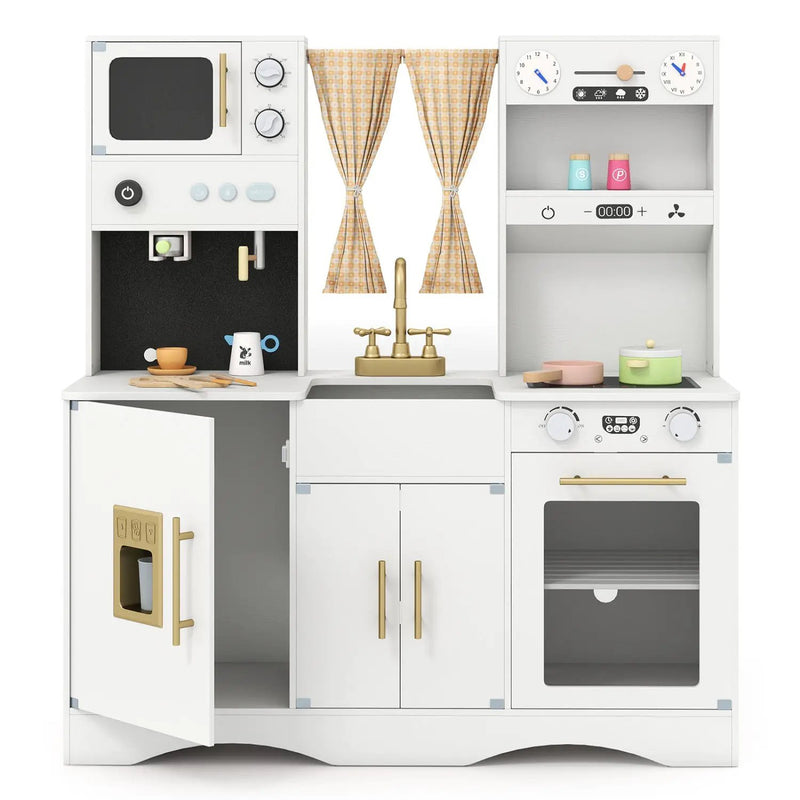 Kids Kitchen Playset with Microwave and Coffee Maker for Ages 3+ by DirectDeals