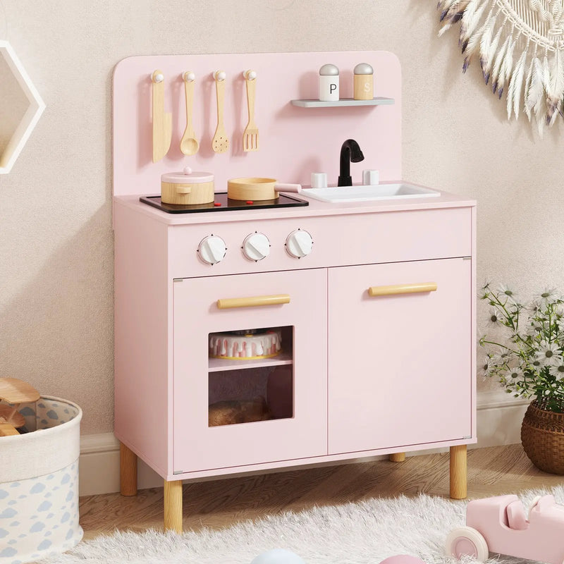 Kids Kitchen Playset with Cooking Accessories and Storage by DirectDeals