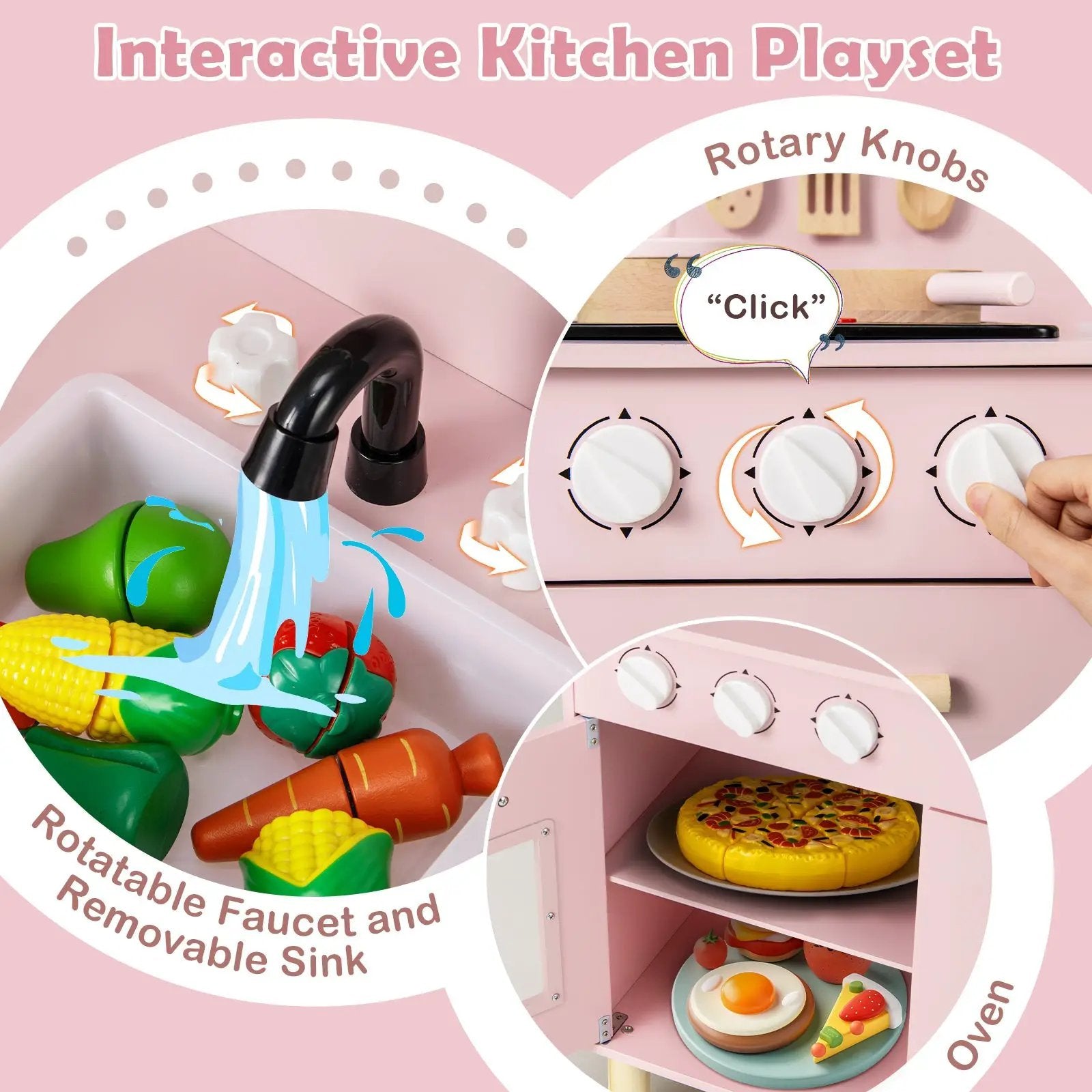 Kids Kitchen Playset with Cooking Accessories and Storage by DirectDeals